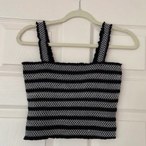 Black & White Striped Tank Top NWOT